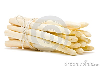 Fresh cut white asparagus Stock Photo