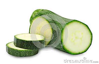 Fresh cutted zucchini Stock Photo