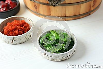 Fresh Delicious Chukka Wakame Salad Stock Photo