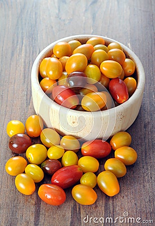 Fresh and delicious grape tomato Stock Photo