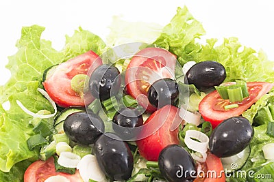 Fresh delicious salad with olives Stock Photo