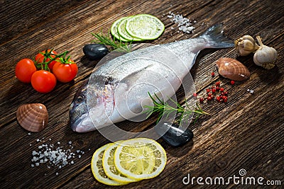 Fresh dorade Stock Photo