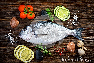 Fresh dorade Stock Photo