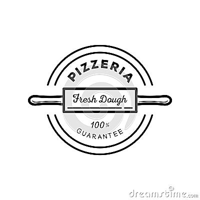 Fresh dough pizza guarantee icon Vector Illustration