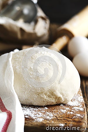 Fresh dough ready for baking Stock Photo
