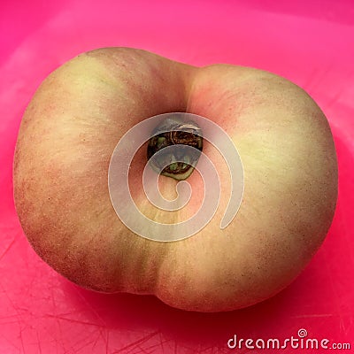 Fresh doughnut peach fruit Stock Photo