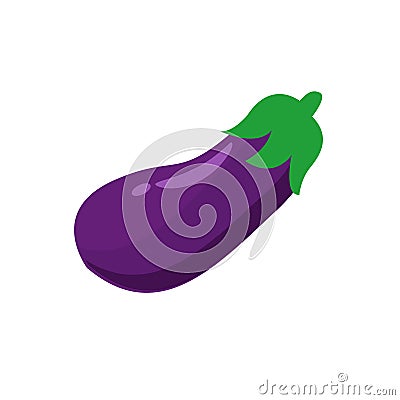 Fresh Eggplant Vector Illustration