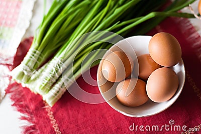 Fresh eggs Stock Photo