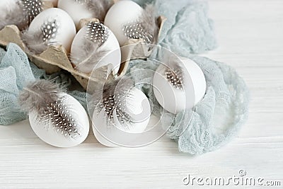 Fresh eggs. Easter theme Stock Photo