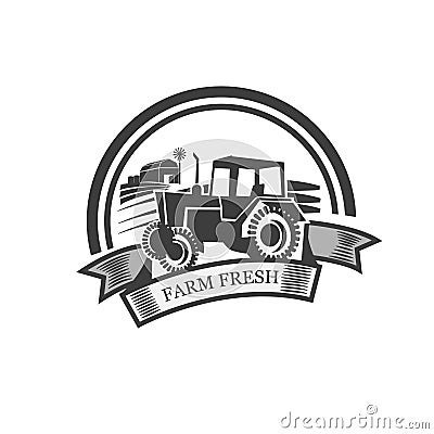 Fresh from the farm product grunge rubber stamp, illustration Stock Photo
