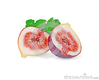 Fresh figs, sweet figs isolated on white background Stock Photo