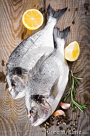 Fresh fish dorado Stock Photo