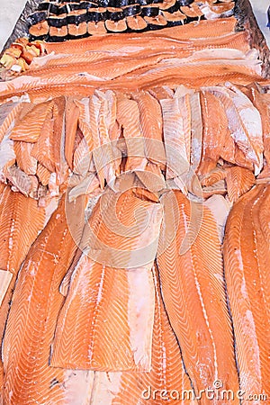 Fresh fish sliced Stock Photo