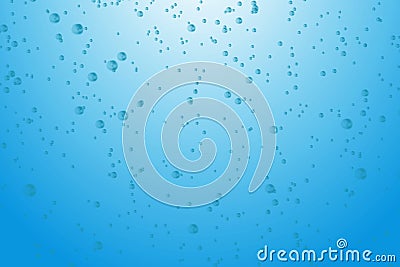Fresh fizzy water in the glass with bubbles background, close up view, nutrition Stock Photo