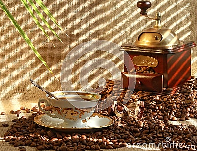 Fresh fragrant coffee Stock Photo