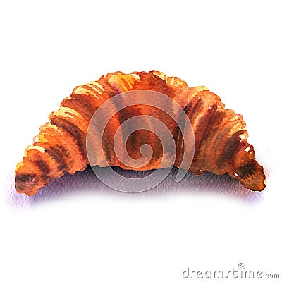 Fresh french croissant on white background Stock Photo