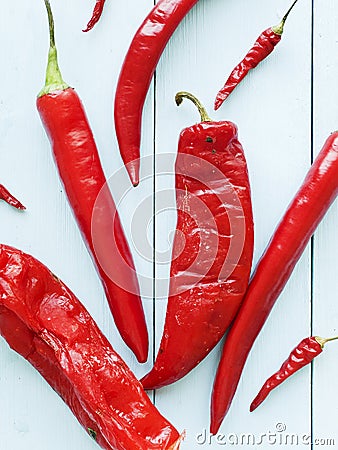 Fresh frozen chili pepper Stock Photo
