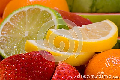 Fresh Fruit Assortment Stock Photo