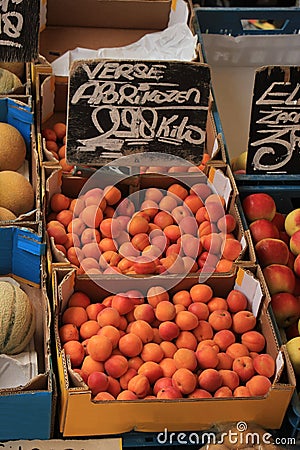 Fresh fruit on a market stall Stock Photo