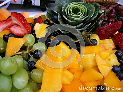 Fresh Fruit Platter Stock Photo