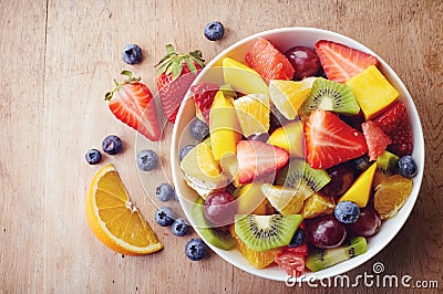 Fresh fruit salad Stock Photo