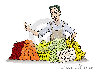 Fresh fruit Vector Illustration