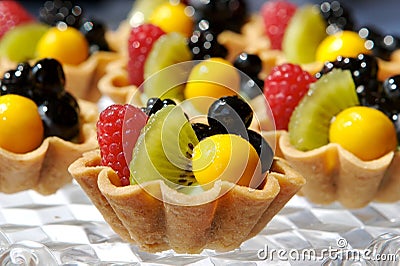 Fresh fruit tart Stock Photo