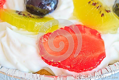 Fresh fruited cake Stock Photo