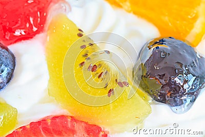 Fresh fruited cake Stock Photo