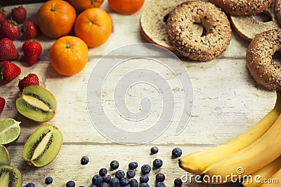 Fresh fruits Banner Stock Photo