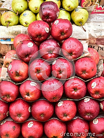 Fresh fruits, pattern Editorial Stock Photo