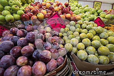 Fresh fruits for sale. Colorful fruits background. Editorial Stock Photo