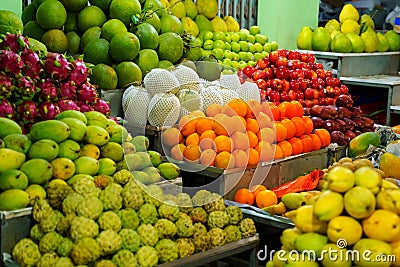 Fresh fruits for sale Stock Photo