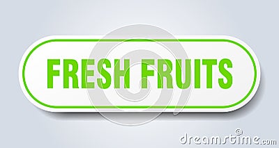 fresh fruits sticker. Vector Illustration