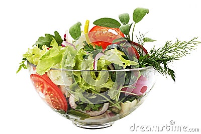 Fresh garden salad Stock Photo
