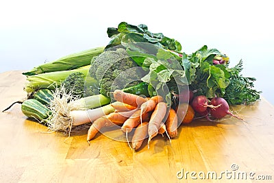 Fresh Garden Vegetables Stock Photo