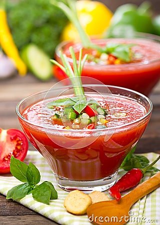 Fresh gazpacho Stock Photo