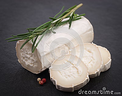 Fresh goat cheese Stock Photo