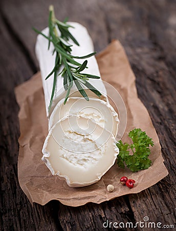 Fresh goat cheese Stock Photo