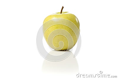 A fresh golden delicious apple Stock Photo