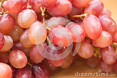 Fresh grapes on a wood table Stock Photo