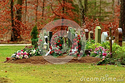 Fresh grave Stock Photo