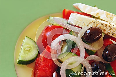 Fresh greek salad Stock Photo
