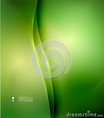 Fresh green blur wave and colors Vector Illustration