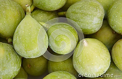 Fresh green figs detail Stock Photo