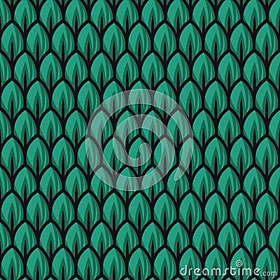 Fresh green leaf pattern illustrations Vector Illustration