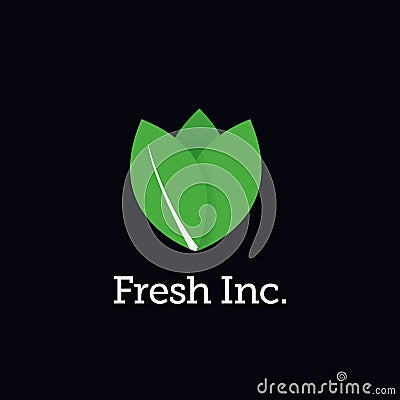 Fresh Green Leaf Vegetable Logo Symbol Icon Editorial Stock Photo