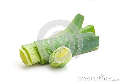 Fresh green leek Stock Photo