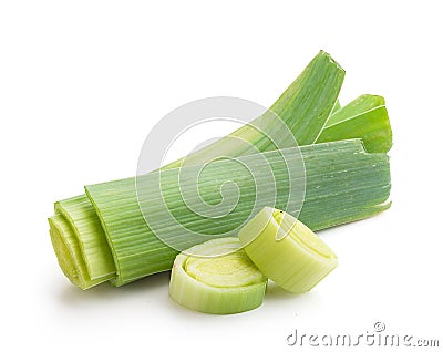 Fresh green leek Stock Photo