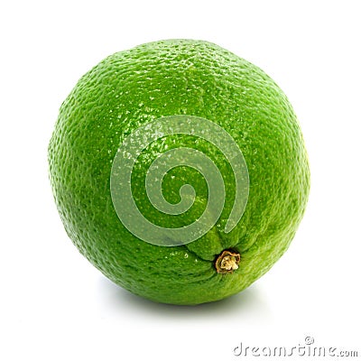 Fresh green lime fruit isolated healthy food Stock Photo